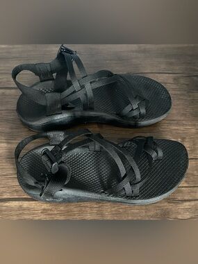 Women's Black  Chaco Strappy Sport Sandals